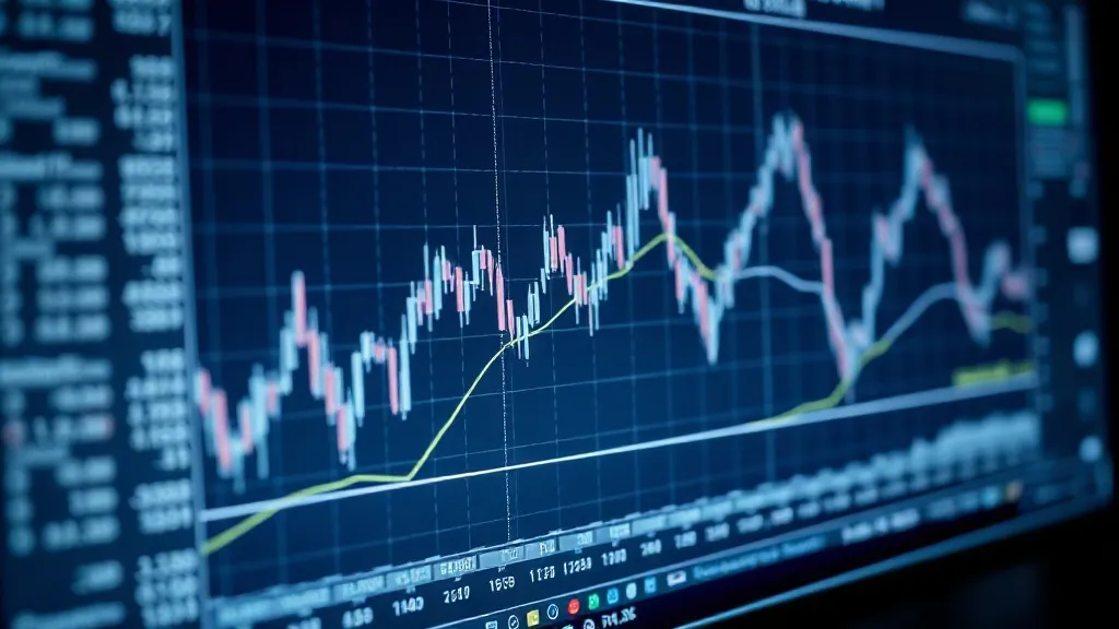 A detailed technical financial chart on a professional monit